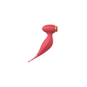 Oiseau du Paradis - Vibromasseur 2 en 1 avec vibration clitoridienne par membrane et embout stimulateur rouge 